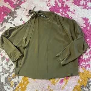 Robert Rodriguez one shoulder silk top size L